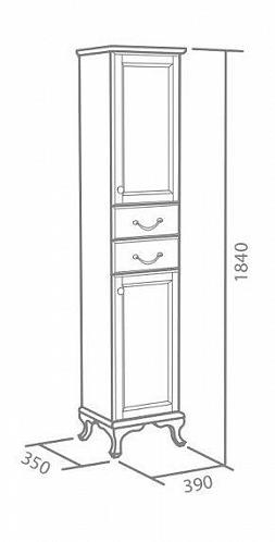 Купить пенал берта-39с орех (с ящиками), good door. в Иваново магазин сантехники Суперстрой