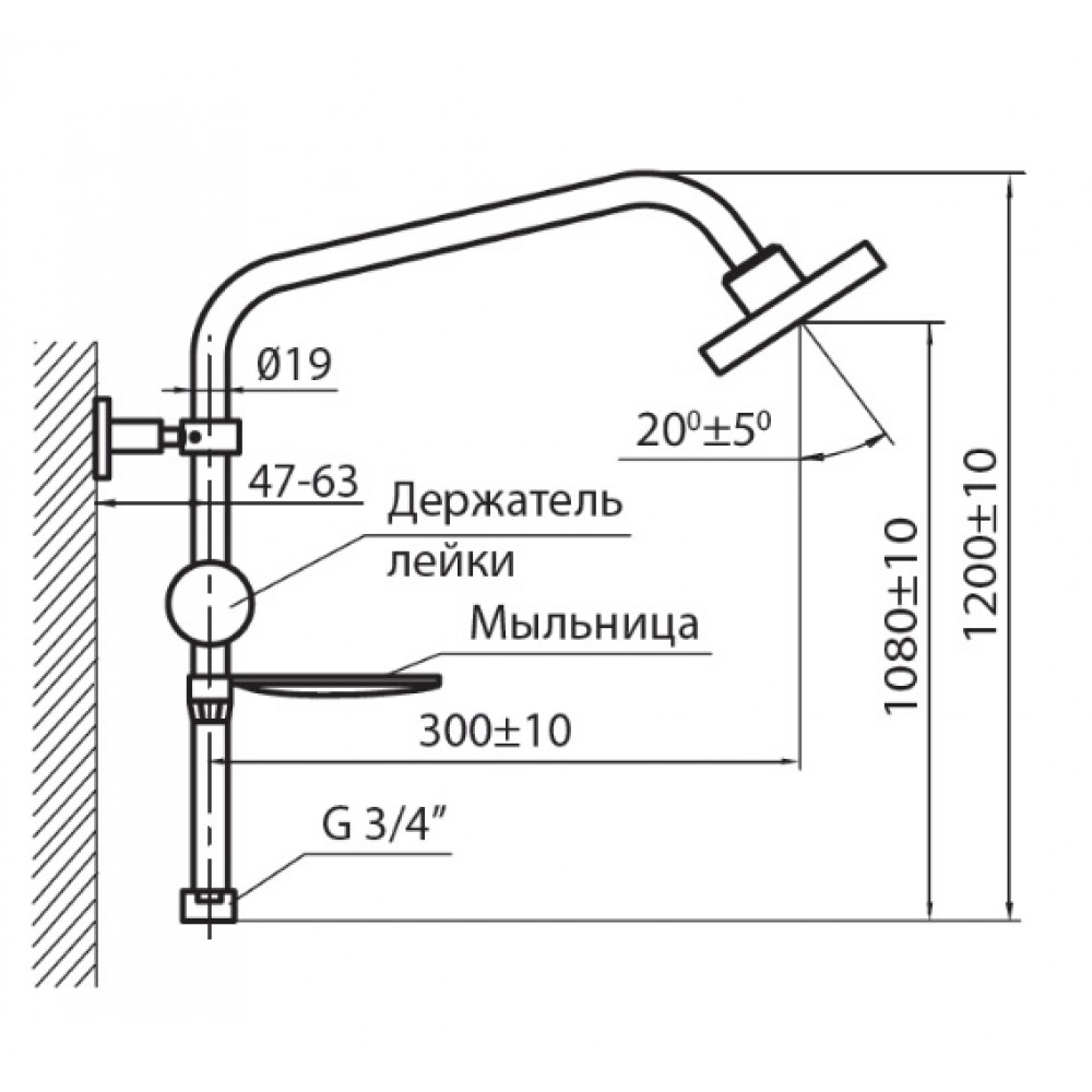 Купить душевой комплект леда 3070200 плюс, варион. в Иваново магазин сантехники Суперстрой