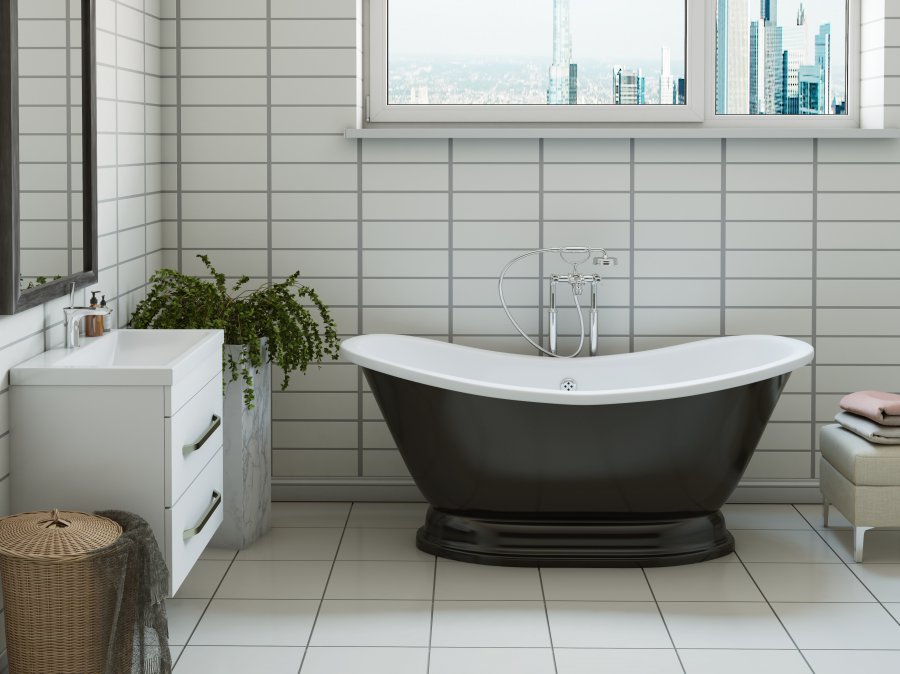 Купить ванна из литьевого мрамора бостон  на подиуме,эстет(россия) в Иваново магазин сантехники Суперстрой