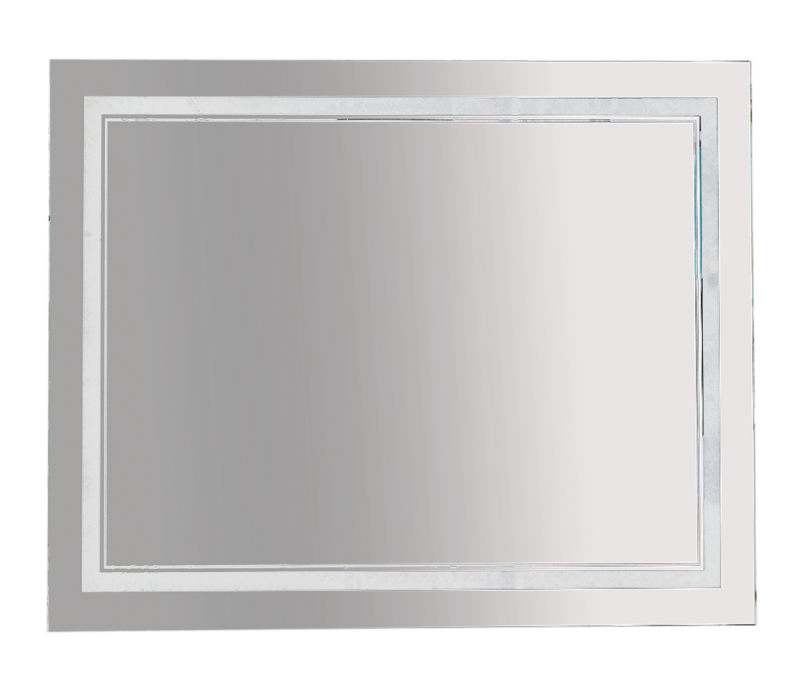 Купить 2 неон - зеркало led  600х800 сенсор на зеркале + часы (двойная подсветка),misty в Иваново магазин сантехники Суперстрой