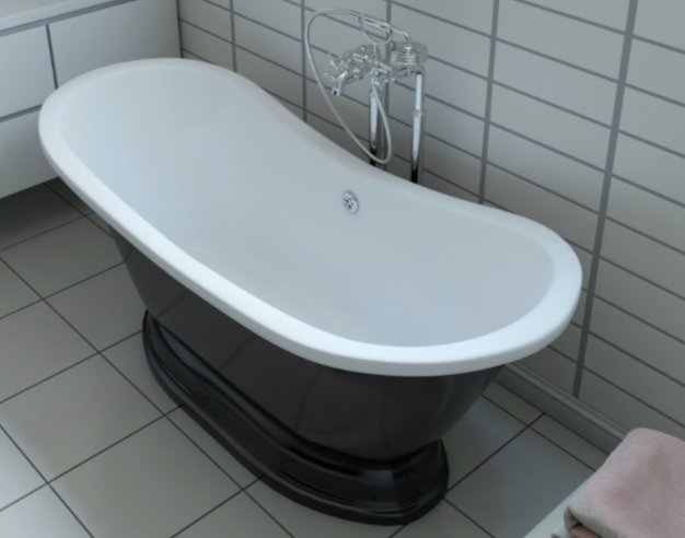 Купить ванна из литьевого мрамора бостон  на подиуме,эстет(россия) в Иваново магазин сантехники Суперстрой