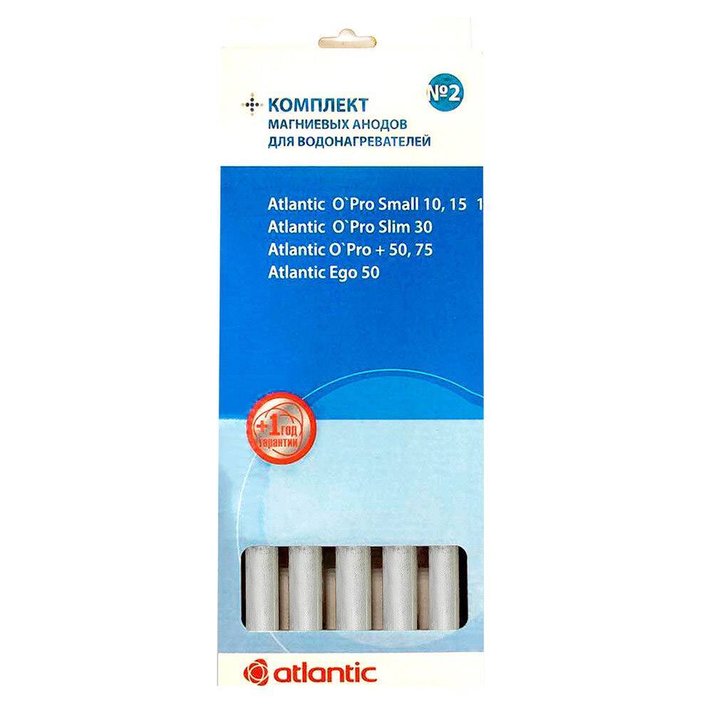 Купить анод магниевый №2 d16 l250 резьба м6 (100038), atlantic. в Иваново магазин сантехники Суперстрой