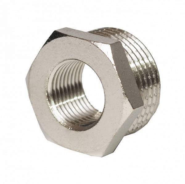 Купить футорка никель 1/2 * 1 1/2,китай. в Иваново магазин сантехники Суперстрой