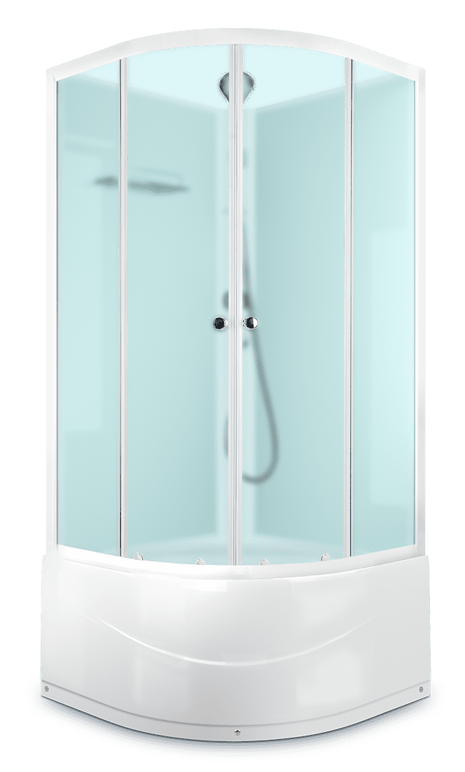 Купить душевая кабина domani spa eko 88 high без крыши, 80*80 вп см-белая задняя стенка в Иваново магазин сантехники Суперстрой