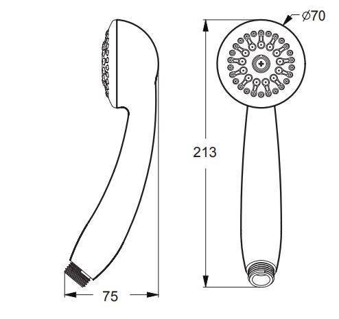 Купить лейка для душа ba181аа, vidima. в Иваново магазин сантехники Суперстрой