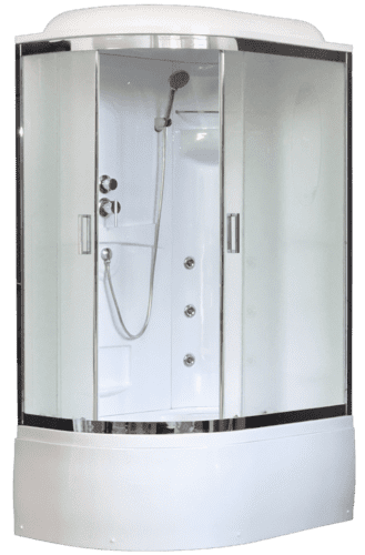 Купить душевая кабина royal rb 8120bk2-t-ch,r вп,пс,акриловые задние стенки, гидромассаж в Иваново магазин сантехники Суперстрой