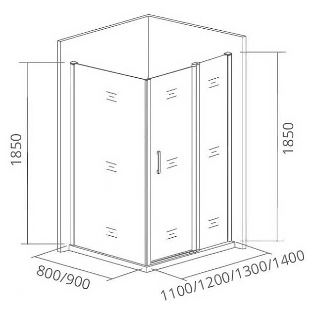Купить боковая часть infinity sp-100-c-ch , 1000*1850 bas в Иваново магазин сантехники Суперстрой