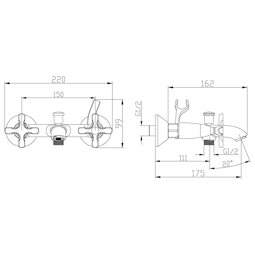 Купить смеситель для ванны с душем lm5712c duetto монолитный излив, lemark. в Иваново магазин сантехники Суперстрой