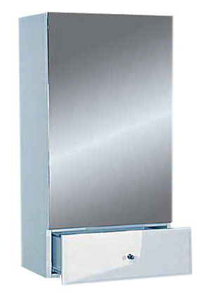 Купить шкаф  гала - 42 подвесной зеркальный с ящ.(лев.), misty. в Иваново магазин сантехники Суперстрой