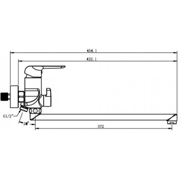 Купить смеситель glory 69055  ванна встраиваемый переключатель с душем,kaiser в Иваново магазин сантехники Суперстрой
