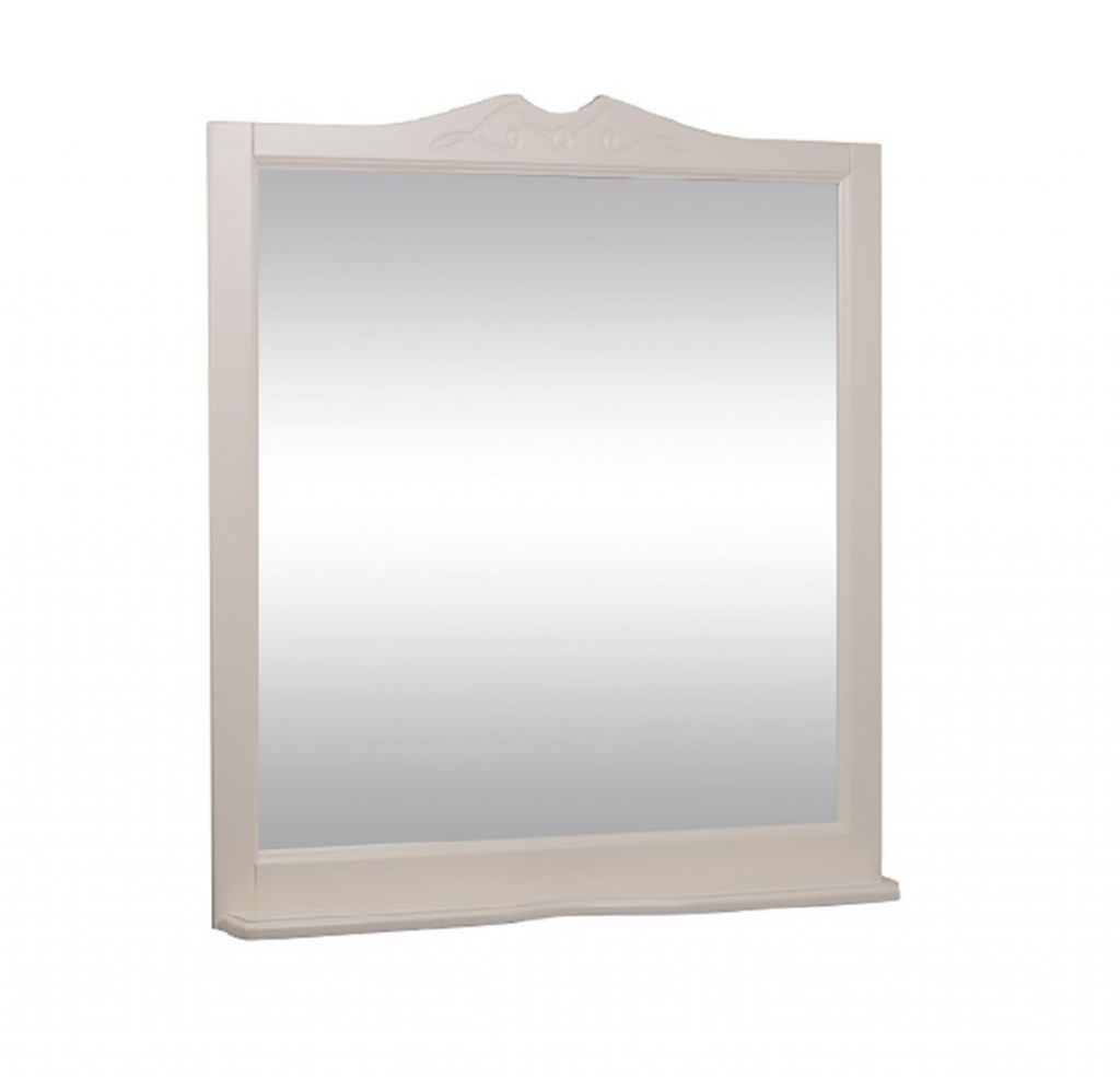 Купить зеркало roma 105  (в рамке с полочкой) слоновая кость, good door. в Иваново магазин сантехники Суперстрой