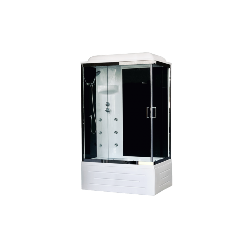 Купить душевая кабина royal rb 8120bp3-bt-ch(120*80)l,вп пс,черная задняя стенка в Иваново магазин сантехники Суперстрой