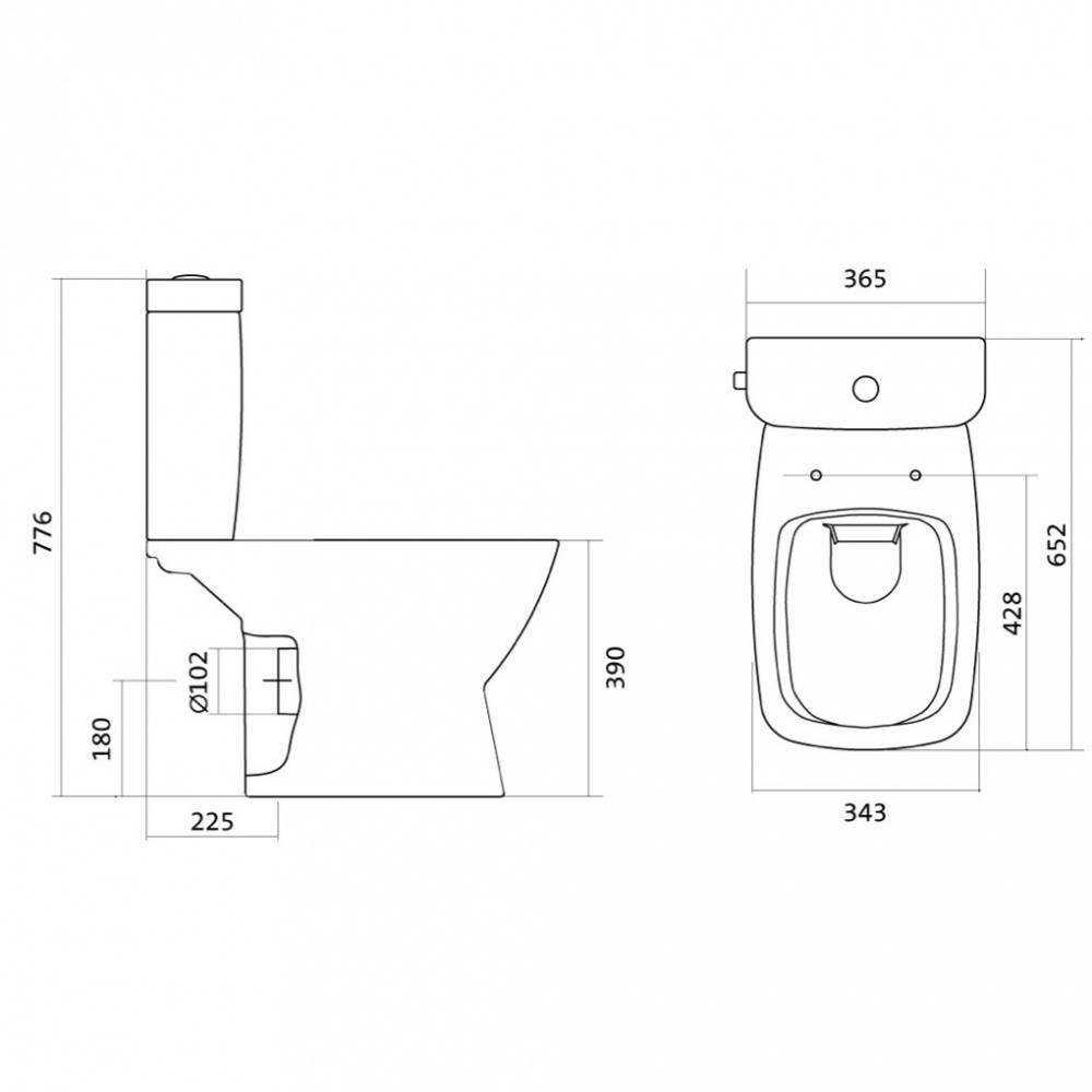 Купить компакт-унитаз нео rimless 1wh302418, santek. в Иваново магазин сантехники Суперстрой