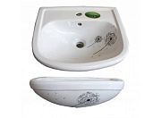 Купить раковина "альфана -52" белый декор, старый оскол в Иваново магазин сантехники Суперстрой