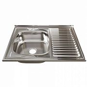 Купить мойка накладная 60*80 (0,4мм) левая, турция. в Иваново магазин сантехники Суперстрой