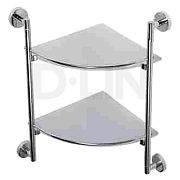 Купить полка угловая 2-х ярусная стекло d262100, d-lin. в Иваново магазин сантехники Суперстрой