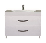 Купить тумба виктория -110  2 ящ. белая эмаль,misty. в Иваново магазин сантехники Суперстрой