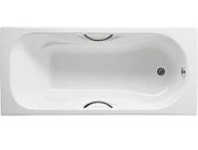 Купить ванна чугунная 150х75 maliby с ручками(72315g000r+7526803010) и антискольжением, roca в Иваново магазин сантехники Суперстрой