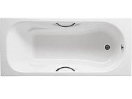 Купить ванна чугунная 150х75 maliby с ручками(72315g000r+7526803010) и антискольжением, roca в Иваново магазин сантехники Суперстрой