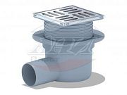 Купить трап горизонтальный 50 (10*10) нж решетка та5602,ани. в Иваново магазин сантехники Суперстрой