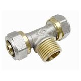 Купить тройник мет.пл. 20*1/2*20 наружняя резьба, aqualink. в Иваново магазин сантехники Суперстрой