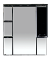 Купить зеркало-шкаф жасмин - 85  прав. (свет) черная эмаль,misty. в Иваново магазин сантехники Суперстрой