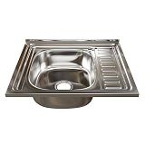 Купить мойка накладная 60*50 (0,4мм) левая, турция. в Иваново магазин сантехники Суперстрой