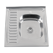 Купить мойка накладная 60*60 (0,8мм) правая, jif. в Иваново магазин сантехники Суперстрой