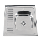 Купить мойка накладная 60*60 (0,8мм) правая, jif. в Иваново магазин сантехники Суперстрой