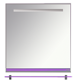 Купить зеркало джулия - 75 с полочкой 12 мм сиреневое,misty. в Иваново магазин сантехники Суперстрой