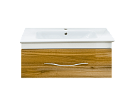 Купить тумба турин-100 подвесн., орех/белый + дрея эйфори, misty. в Иваново магазин сантехники Суперстрой