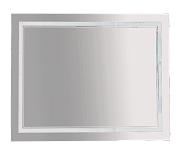 Купить 2 неон - зеркало led 1000х800 клавишный выключатель (двойная подсветка),misty. в Иваново магазин сантехники Суперстрой