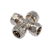 Купить крестовина  мет/пл 16*16*16*16, aqualink. в Иваново магазин сантехники Суперстрой