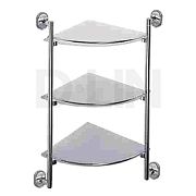 Купить полка стеклянная угловая 3-х ярусная d263700, d-lin. в Иваново магазин сантехники Суперстрой