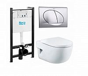 Купить биде meridian с крышкой и системой инсталяции, roca. в Иваново магазин сантехники Суперстрой