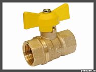 Купить кран газовый бронза 1/2 г/г бабочка, китай. в Иваново магазин сантехники Суперстрой