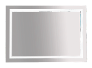 Купить 2 неон - зеркало led 1200х800 клавишный выключатель (двойная подсветка),misty в Иваново магазин сантехники Суперстрой