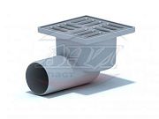 Купить трап горизонтальный 50 (10*10) нж решетка та5102, ани в Иваново магазин сантехники Суперстрой