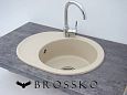 Купить мойка композитная lazzaro 328  (песок), brossko. в Иваново магазин сантехники Суперстрой