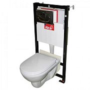 Купить комплект престиж 5 в 1+инсталляция alcaplast,б/c сидение дюропласт lift ,белый, кнопка хром, старый  оскол. в Иваново магазин сантехники Суперстрой