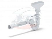 Купить сифон dr0115 прямоточный с разрывом струи, ани в Иваново магазин сантехники Суперстрой