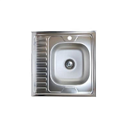 Купить мойка накладная 60*60 (0,4мм) правая, турция. в Иваново магазин сантехники Суперстрой