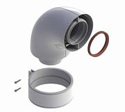 Купить колено подключения 90гр 60/100 унив. (а-013-2) в Иваново магазин сантехники Суперстрой