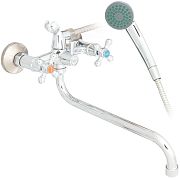 Купить смеситель для ванны с душем jmx-605/jmx7-a605 крест*, g-lauf. в Иваново магазин сантехники Суперстрой