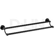 Купить полотенцедержатель прямой двойной черный d252111, d-lin. в Иваново магазин сантехники Суперстрой
