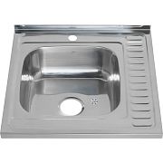 Купить мойка накладная 60*60 (0,8мм) левая, melana. в Иваново магазин сантехники Суперстрой