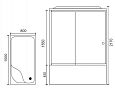 Купить душевая кабина royal rb 8100bp3-wt-ch(100*80)r,вп пс,белая задняя стенка в Иваново магазин сантехники Суперстрой