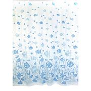 Купить шторка для ванны 180*200 без колец голубая 1382, zalel. в Иваново магазин сантехники Суперстрой