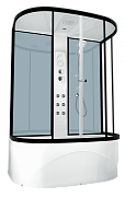 Купить душевая  кабина domani spa neat high 150*80 вп пс электрика, гидромассаж dusty blue в Иваново магазин сантехники Суперстрой