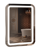 Купить зеркало мальта  400х700 (led подсв, сенсор выкл), гк серебряные зеркала. в Иваново магазин сантехники Суперстрой